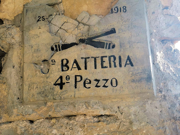 CARTELLO BATTERIA DI GUERRA